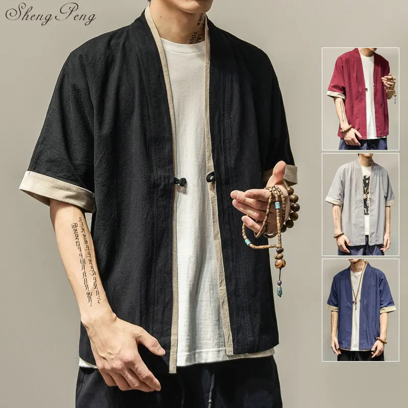 

2019 new harajuku men loose cardigan japanese kimono stripe coat high street hip hop casual outerwear men kimono japanese V1344