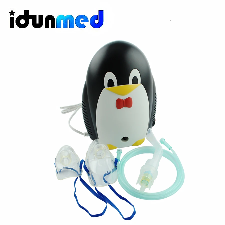 idunmed Portable Mini Cute Penguin Air Compressor Inhale Nebulizer With