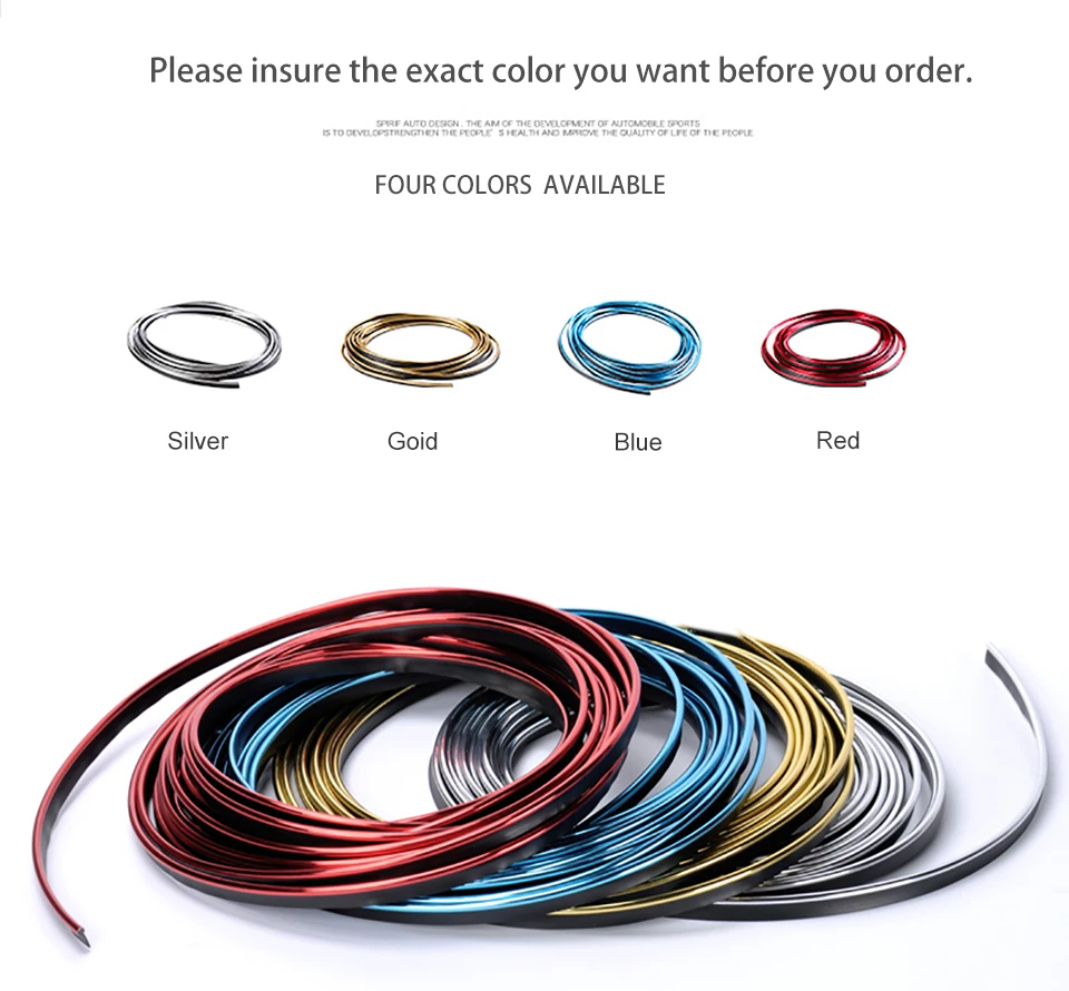 Car Styling Interior Decoration Thread Sticker Accessories Case For