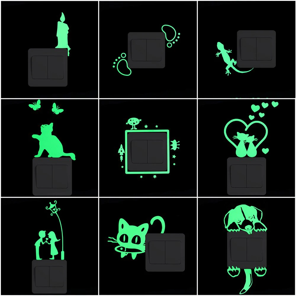 ILOKY-3d-wall-stickers-for-kinds-rooms-luminous-stickers-DIY-cartoon-wall-sticker-for-decoration-glowing (2)