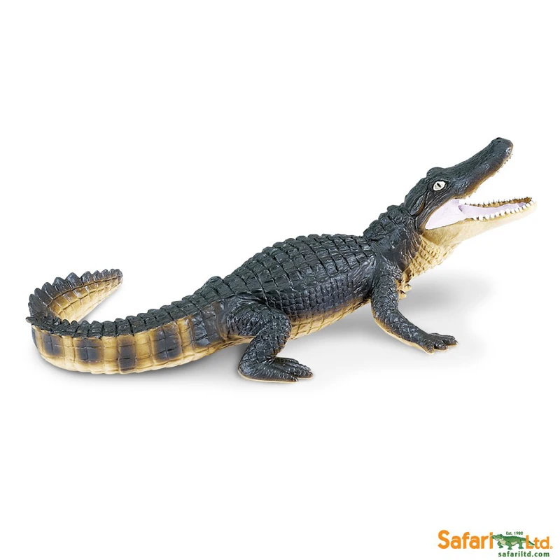 Новый Сафари Животных Рисунок Игрушки Alligatoridae 15.3 см Длина ПВХ Рис Модель Игрушка