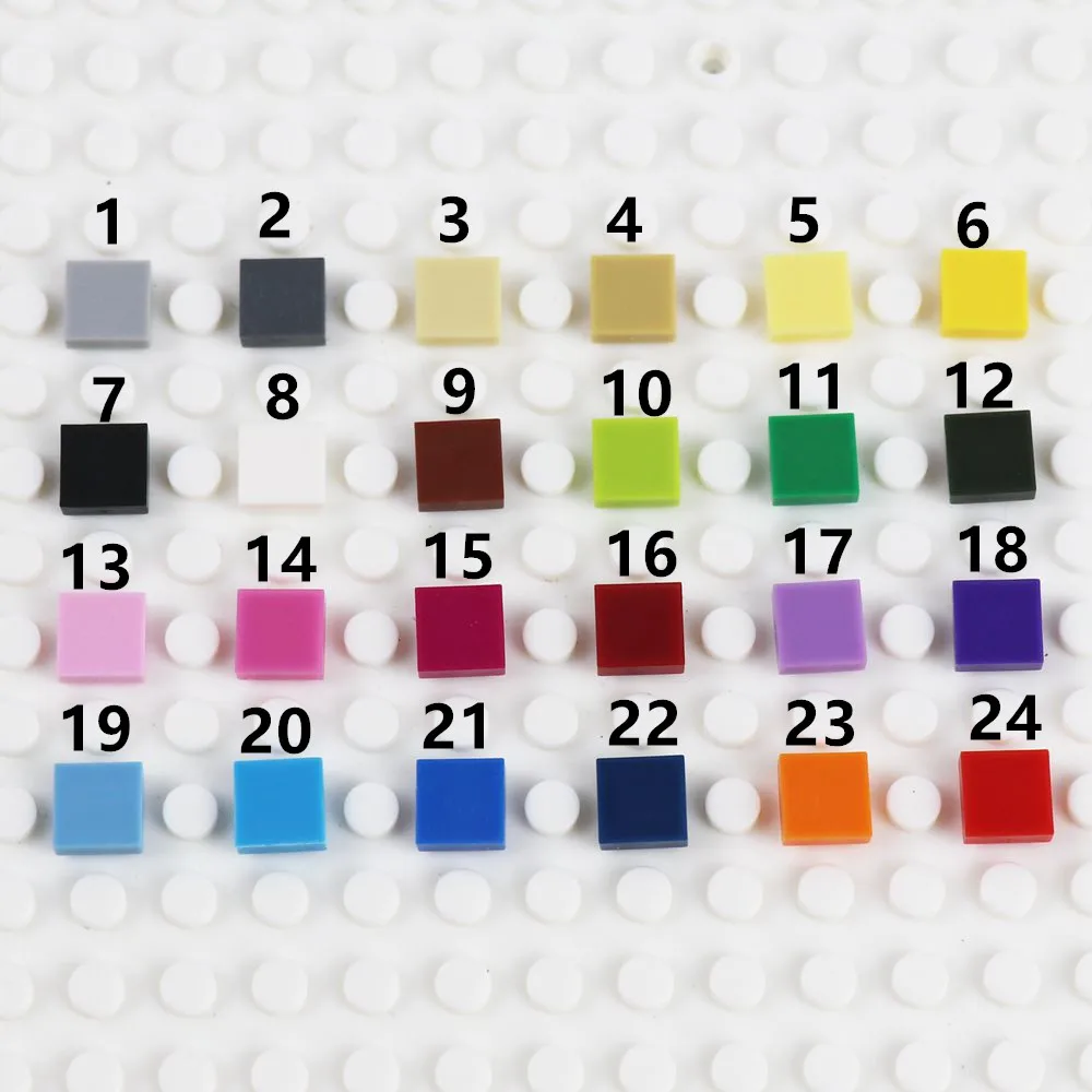 100 шт. плоская плитка 1x1 город мос строительные части 3070 DIY армейский грузовик