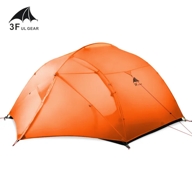 Comprar DHL envío gratuito 3F UL equipo 3 personas 4 temporada 15D tienda de campaña exterior ultraligero senderismo Backpacking caza carpas impermeables