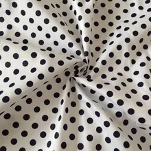 Хлопок саржа белый с черным горошек саржа хлопок DIY для детей постельные принадлежности Одежда Ткань для пэчворка ткани стеганое
