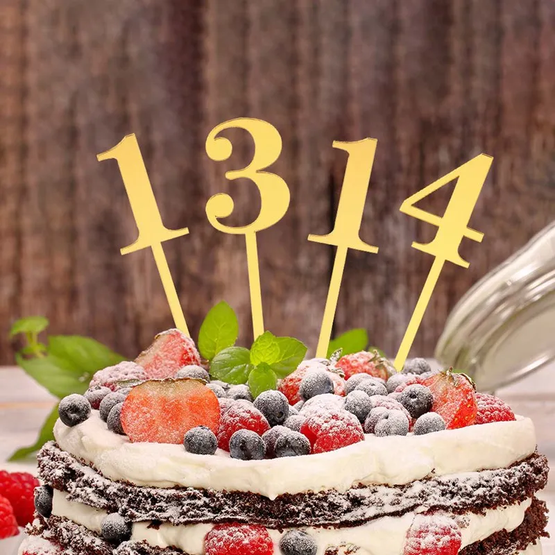 1 Pcs Acrylic Number 0-9 Baking Cake Insert Card Cake Toppers Happy Birthday Wedding Party Decoration Cupcake Inserted Flags 1 Pcs Acrylic Number 0-9 Baking Cake Insert Card Cake Toppers Happy Birthday Wedding Party Decoration Cupcake Inserted Flags