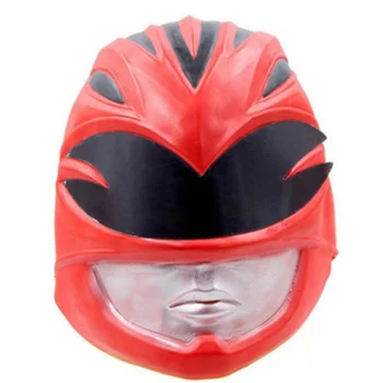 

Zyuranger Ranger Mask Red Rangers Cosplay Helmet Superhero Cosplay Accessory Red Helmet Role Play Adult Latex Headgear Halloween