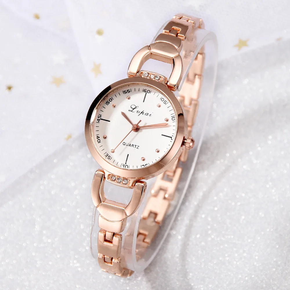 

Lvpai Brand Fashion Women Watch Luxury Rose Hollow Band Metal Belt Bracelet Quartz Clock Ladies Wrist Watch Gift Relogio