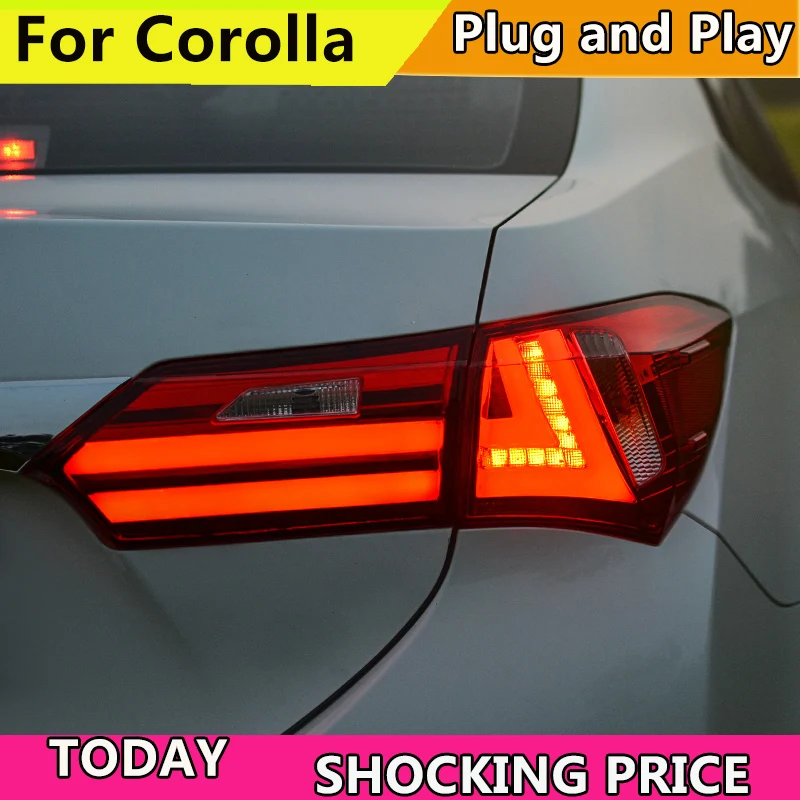Автомобильный Стайлинг doxa для Toyota Corolla Altis задний фонарь 2014-2017 светодиодов ДХО
