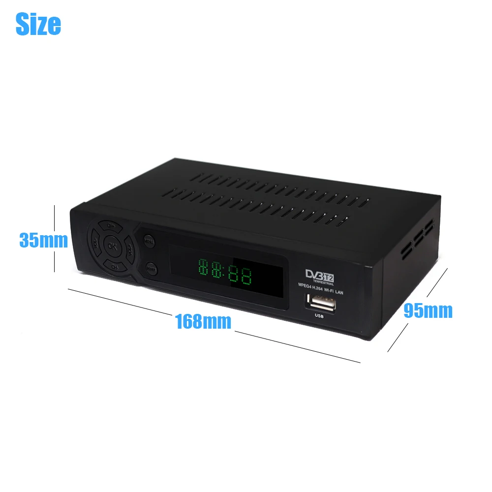 HD DVB TV Box dvb t2 full hd Digital terrestrial tv receive DVB T2 8939 with USB WIFI TV Tuner H.264 support youtube set top box