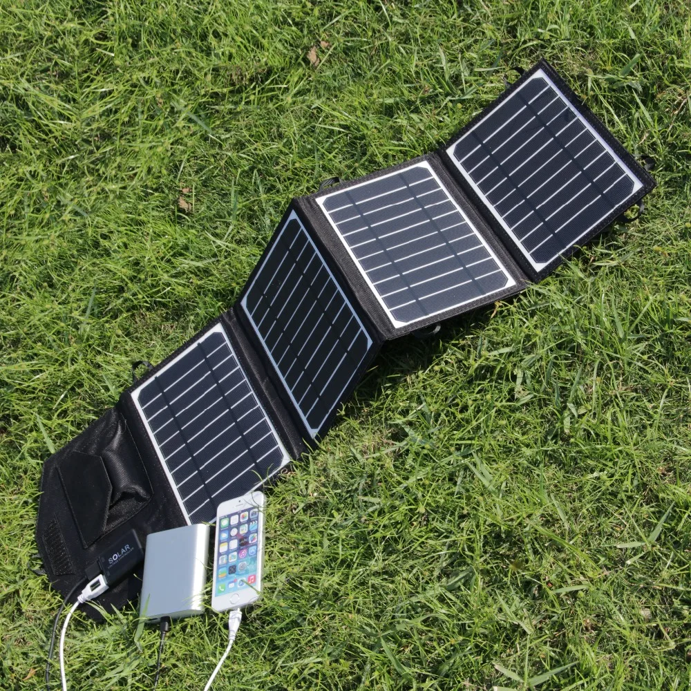 16 Вт 5,5 V Портативный складной Панели солнечные Зарядное устройство кемпинг Солнечный Мощность для телефонов, MP4 Камера USB Батарея зарядные устройства