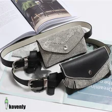 Модная женская поясная сумка из искусственной кожи, поясная сумка, пояс с алмазами, сумка для телефона, поясная сумка, женская сумка-мессенджер, набедренная сумка 126