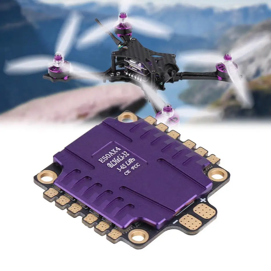 Программа BLHeli-S 4-in-112A Hakrc 50A ESC Электрический Скорость контроллер 2-3s LiPo Поддержка Dshot 150/300/600 для небольшой гоночный Дрон с видом от первого лица с несколькими несущими винтами