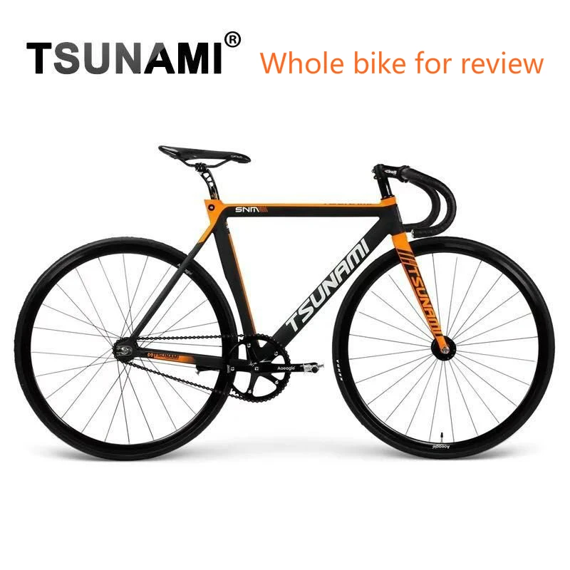 Cheap TSUNAMI Aluminium Broken wind Fixed Gear Frameset Fork 700c x 52cm 54cm Fixie frame Track High Quality Bicycle Parts SNM300 15
