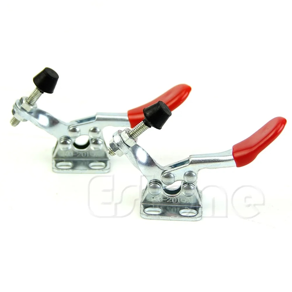 

2 Pcs 27KG Toggle Clamp GH-201A 201-A Horizontal Clamp Hand Tool