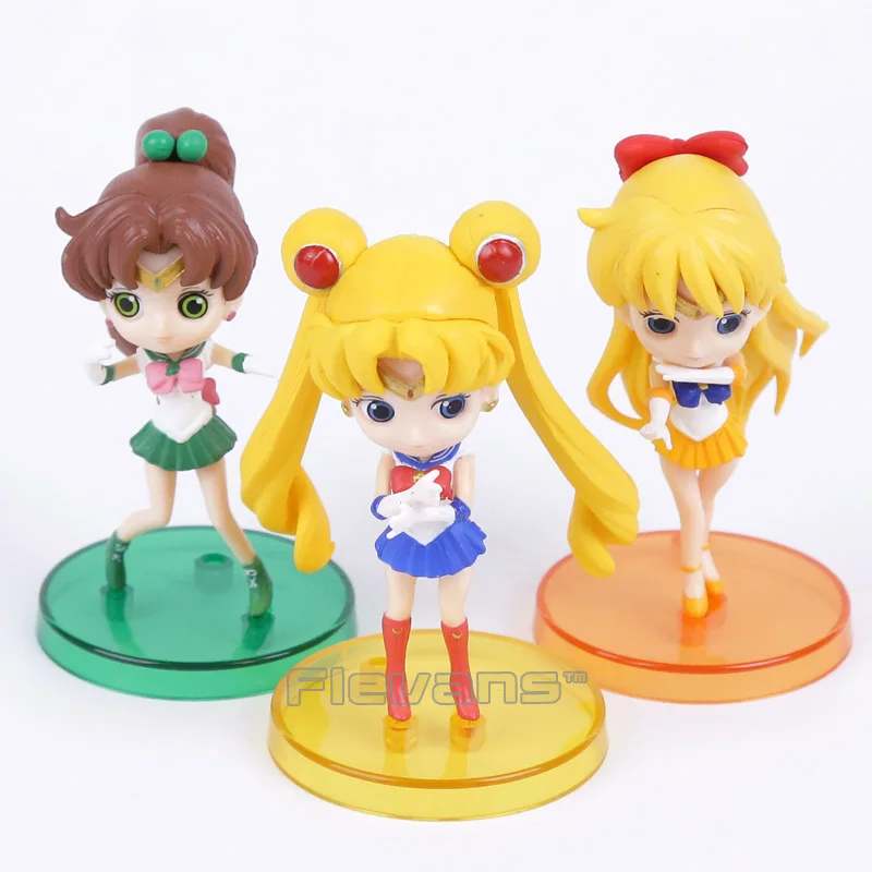 Q posket Сейлор Мун Морячка Цукино Усаги Нептун Kaiou Michiru Уран Тено Харука ПВХ Фигурки
