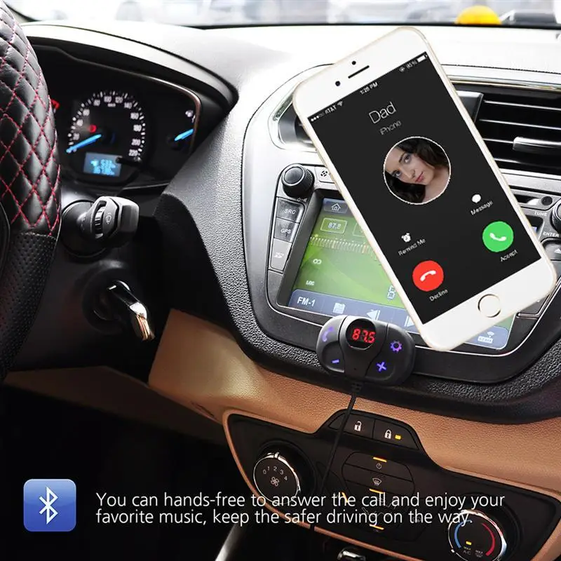 FM передатчик автомобильный комплект громкой связи Вызов TF карта Mp3 музыкальный