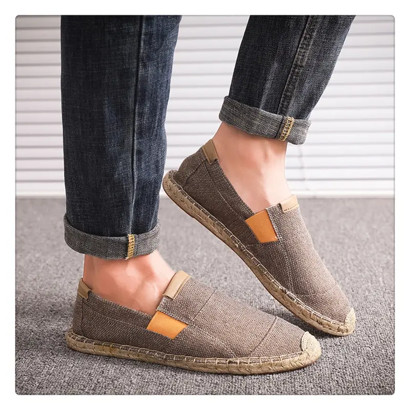 Mens Shoes Casual Male Breathable Canvas Shoes Men Chinese Fashion Soft Slip On Espadrilles For Men Loafers