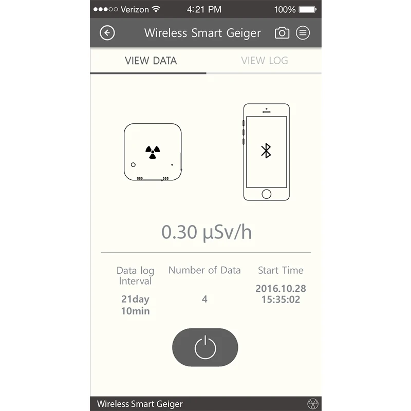  Wireless Bluetooth Smart Geiger Nuclear Gamma X-ray Radiation Detector Counter for Smartphone Andro