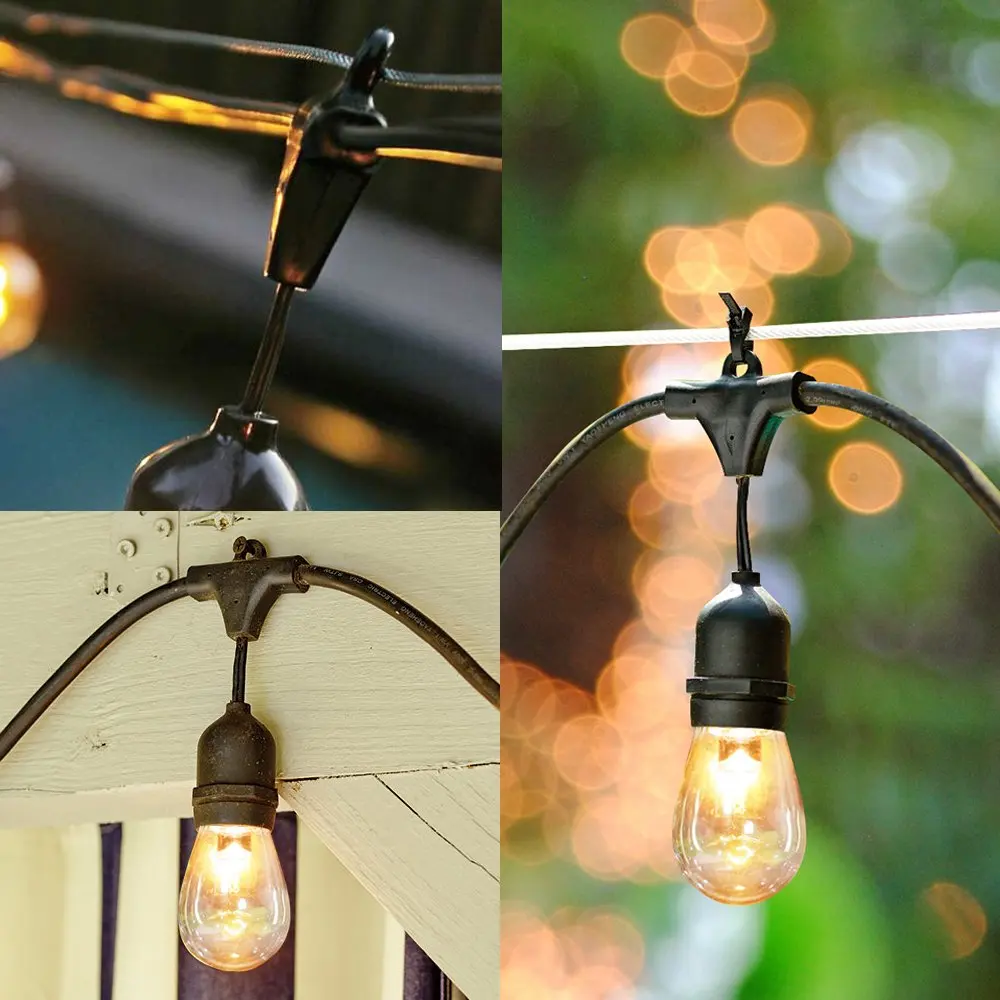 Waterproof 5M 10M LED Bulbs String Lights Indoor Outdoor Commercial Grade E27 Street Garden Backyard Holiday String Lighting