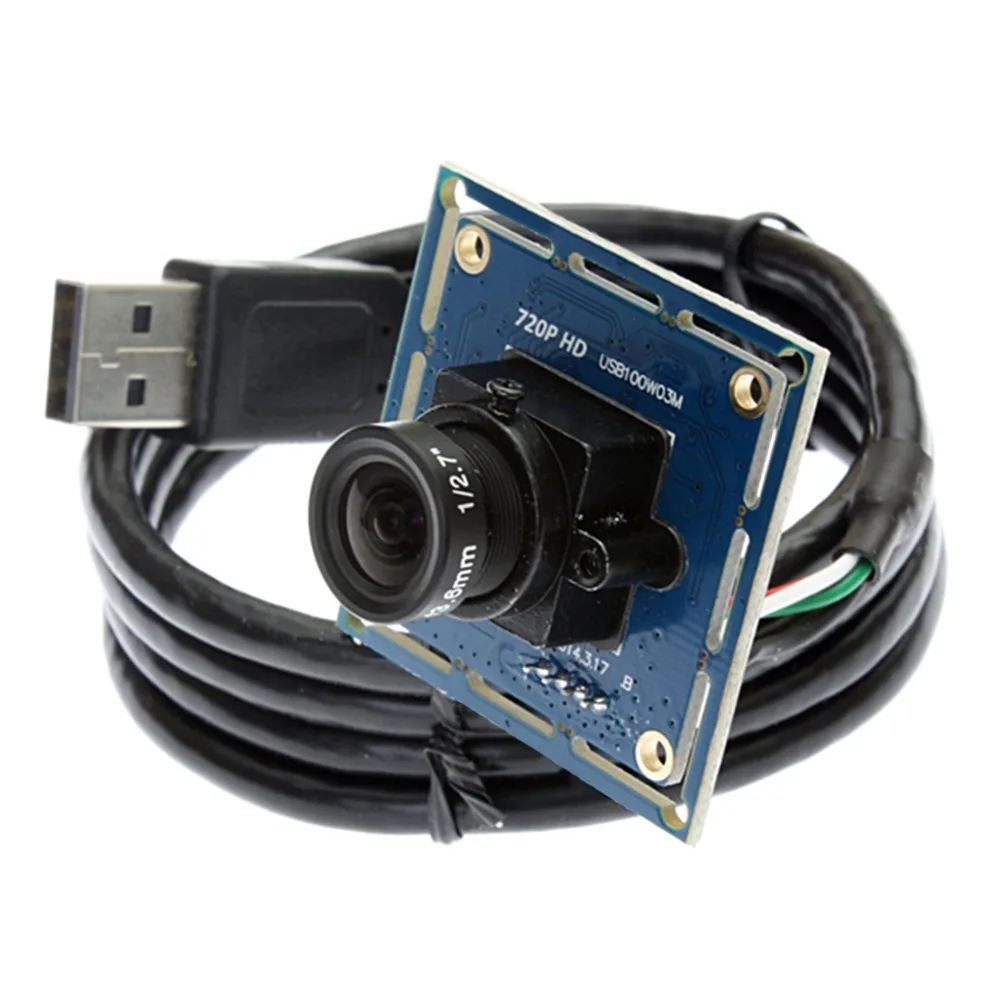 720P free driver CMOS OV9712 MJPEG YUY2 webcam android usb industrial camera hd with 6mm lens