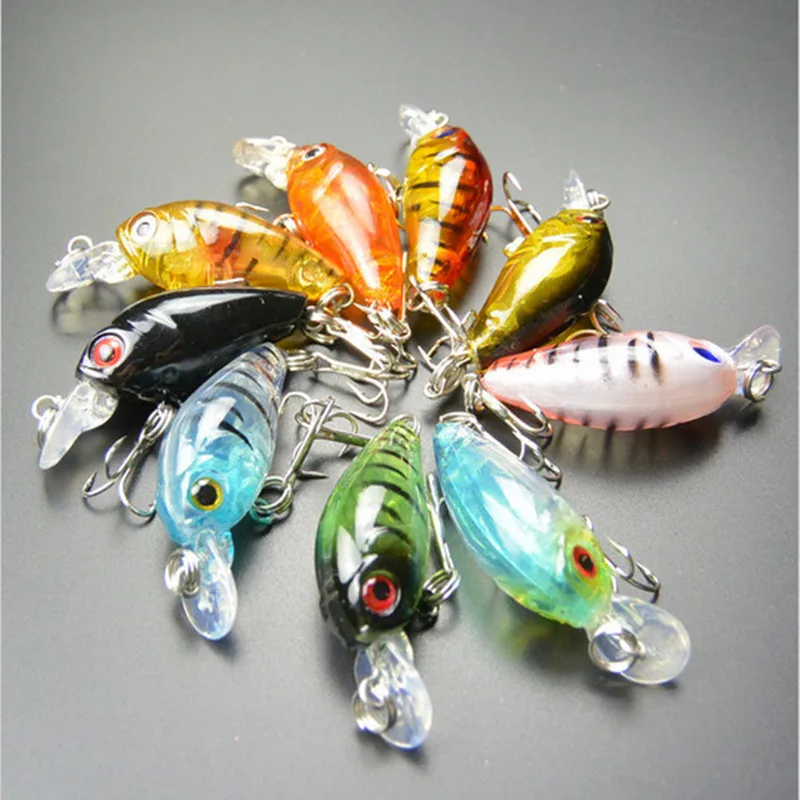 KKWEZVA 45mm/4g 9pcs/lot Fishing Lures China Pesca Crankbait For