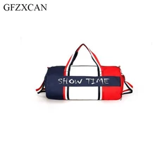 Fashion high quality travel bag large capacity travel handbag dry and wet separation letter hit color unisex fitness bag tuban sports dry and wet separation travel handbag