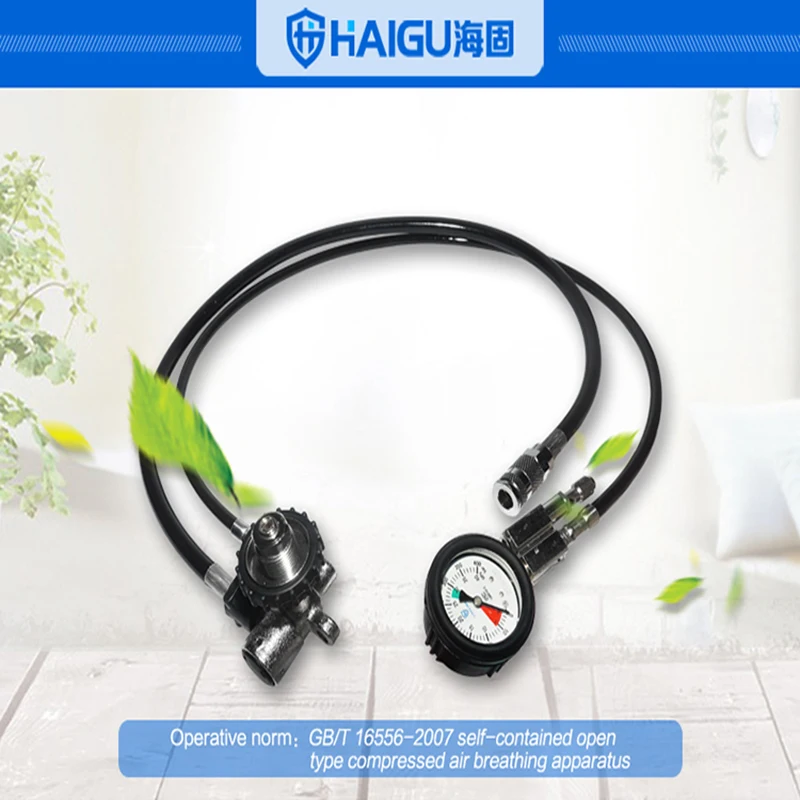 HG положительное давление воздуха дыхательный аппарат редуктор давления высокого давления газовый баллон манометр сигнал тревоги свисток