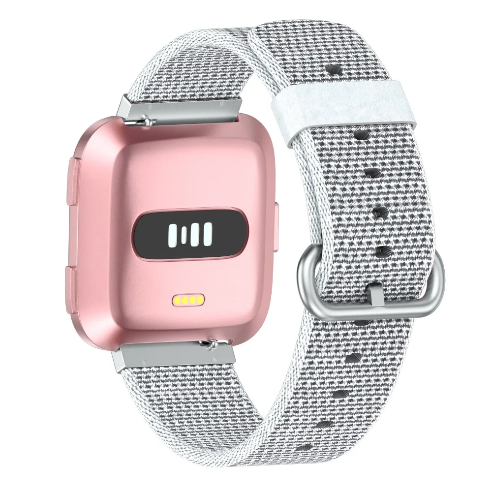Легкая нейлоновая тканая группа часов с металлическим разъемом для Fitbit Versa Lite/Fitbit
