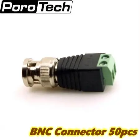 Оптовая продажа 50 шт. разъем BNC Мужской Коаксиальный CAT5 к Камера разъем BNC терминала для видеонаблюдения Камера