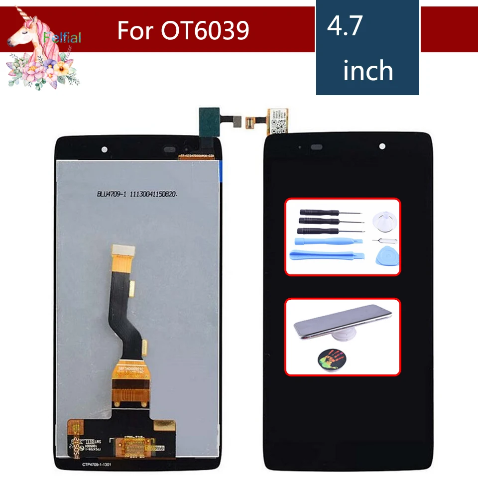 

4.7'' Display For Alcatel Idol 3 LTE 6039 6039A 6039K 6039Y OT6039 LCD Touch Screen Digitizer Replacement