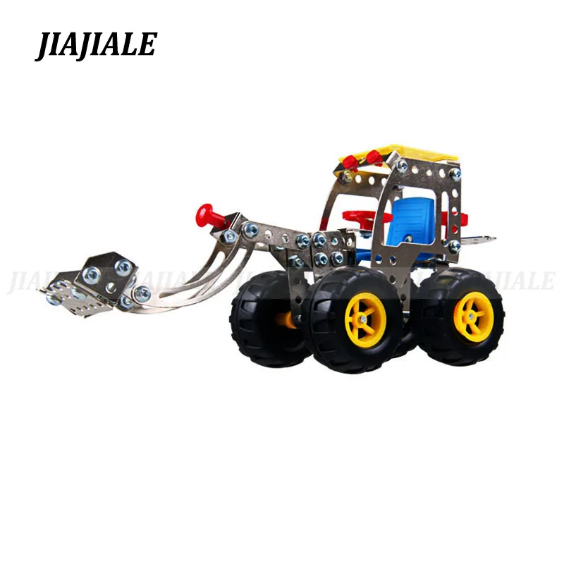 

22CM Metal Model Building Kits Big Bulldozers Enlighten Assemblage education DIY children Boy gril Toys VS 3d metal model kits