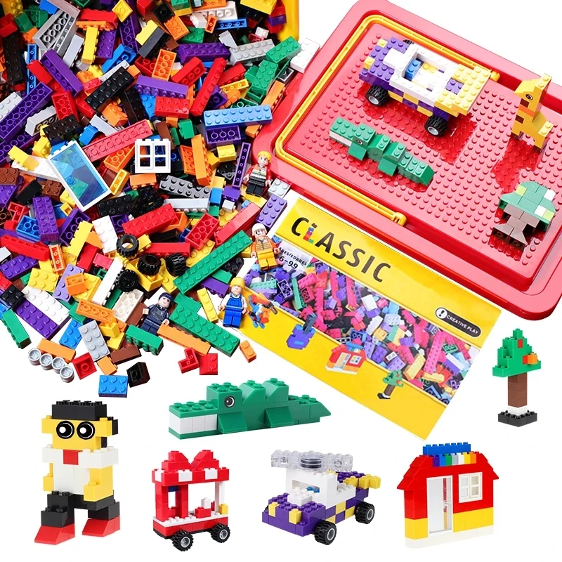 1000/500 PCS Bricks Designer Creative Classic Brick DIY Building Blocks Educational Toys Bulk Compatible With Legoed