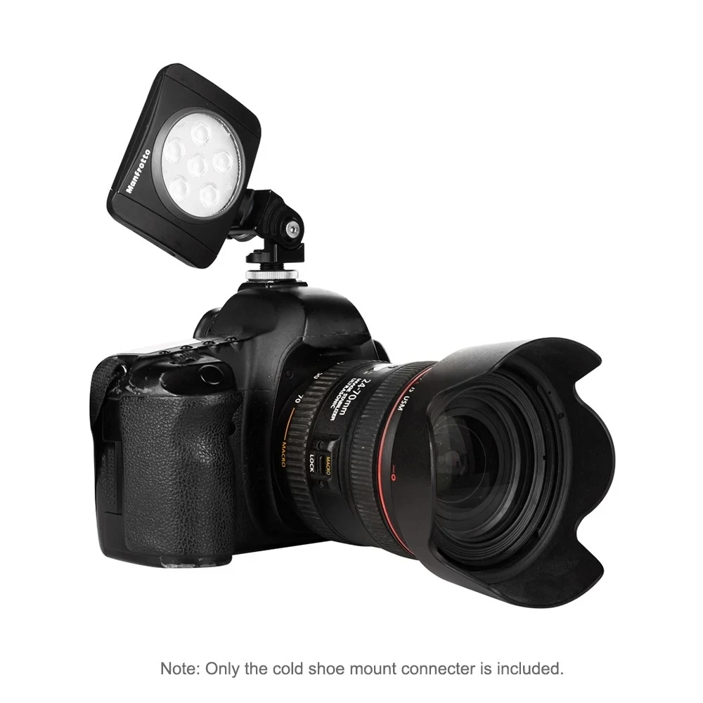 Mini Hot Shoe Mount Adapter Monitor Mount 360 Degree Swiveled and 180 Degree