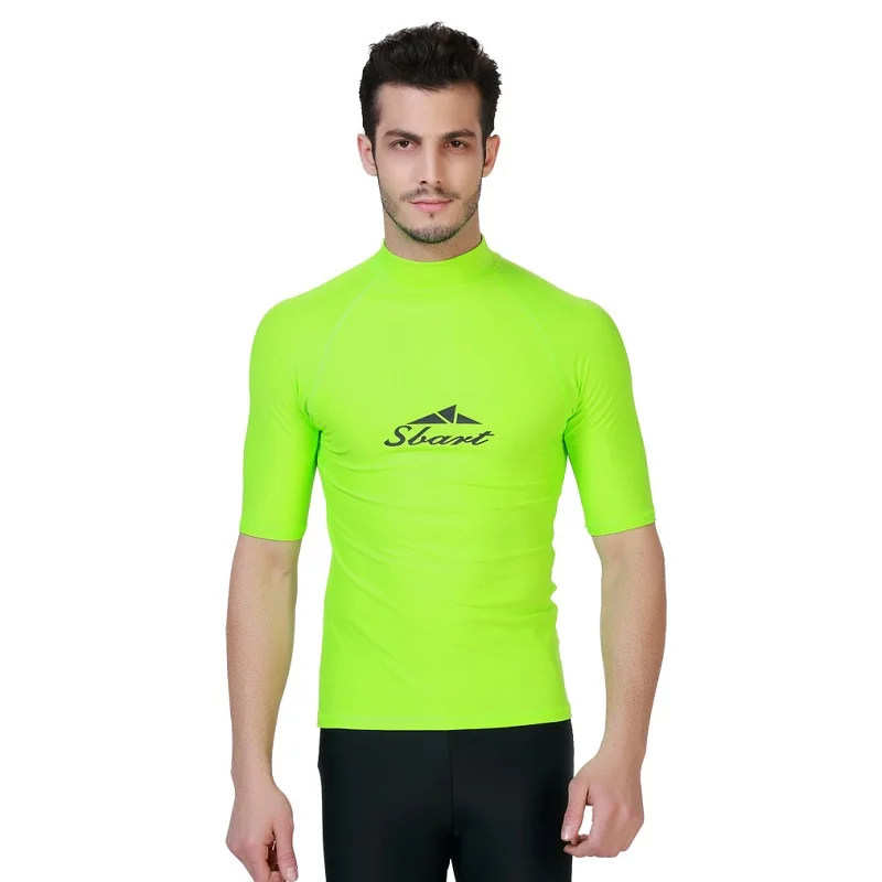 Men's Short sleeved Sun protection clothing swimwear Snorkeling