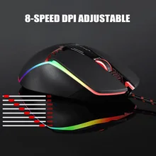 Проводная игровая клавиатура Мышь 4000 Точек на дюйм 4-Скорость Точек на дюйм регулировки RGB Подсветка для портативных ПК WIF66