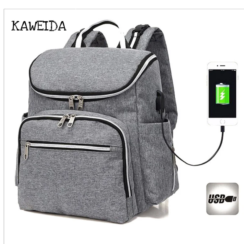 

Best Water-Resistant Diaper Bag Backpacks Big Stroller Strip Nursery Nappy Travel bags for women men with USB charging Port New
