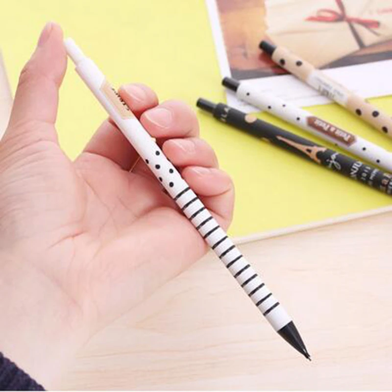 4 шт. Прекрасный 0,5 мм креативный милый пластиковый механический карандаш башня точки автоматическая ручка для детей школьные принадлежности