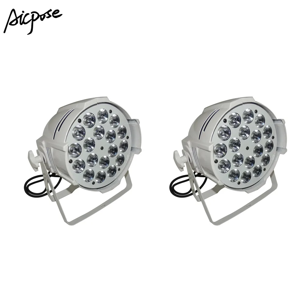 2 шт./лот 18*10 Вт алюминиевый светодиодный прожектор 18x10 RGBW 4в1 LED Par Can 64 dj проектор