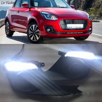 

Car flashing 2PCS LED Daytime Running Light For Suzuki Swift 2017 2018 2019 Turn Yellow Signal Relay Waterproof Car 12V LED DRL