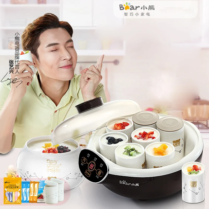 

Bear SNJ-A15E1 Home Intelligent Sub-cup Constant Temperature Fermentation Rice Wine Natto Yogurt Machine Ceramic Liner 8 Cups