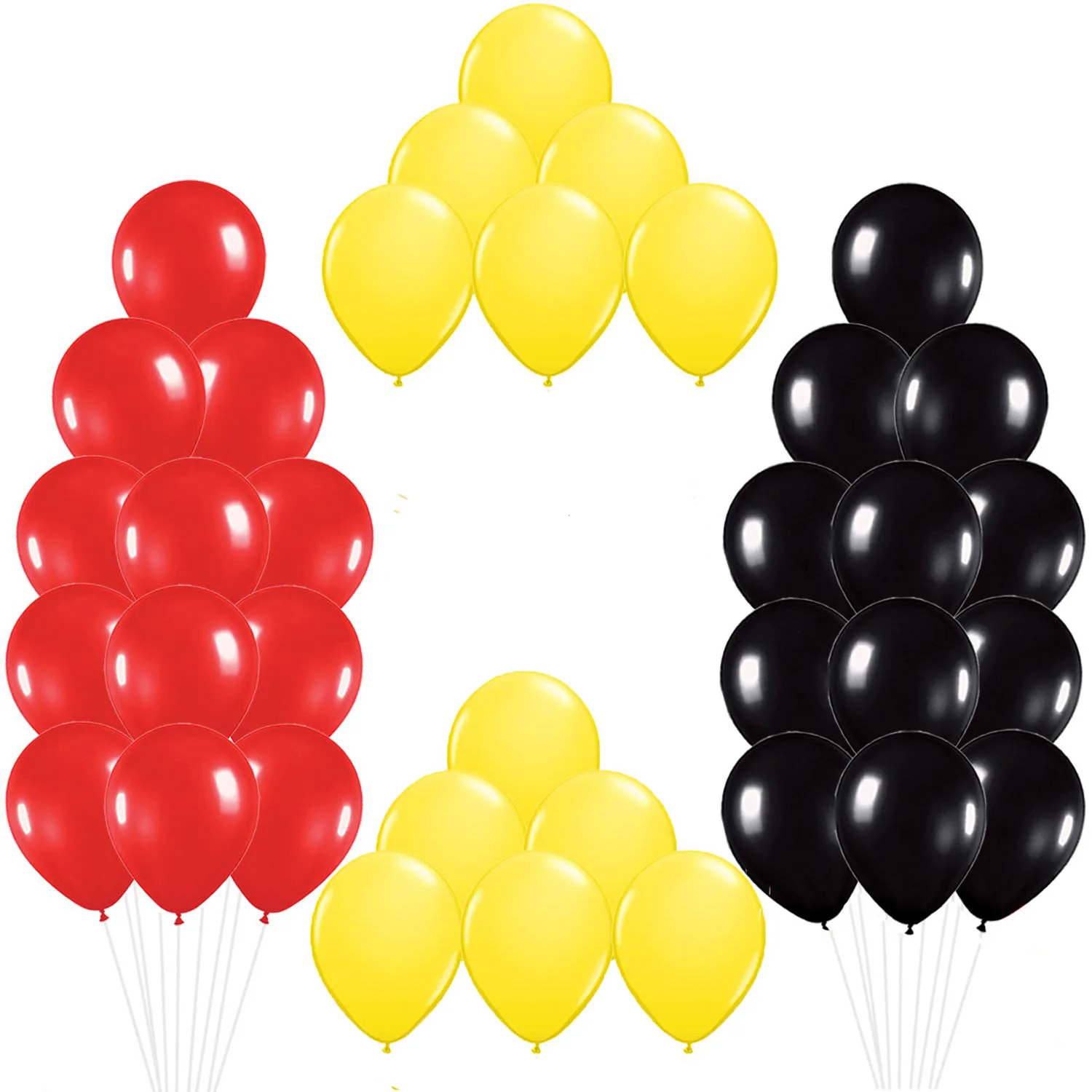 30 шт Микки Маус цвета вечерние воздушные шары набор-красный, желтый, черный латекс Воздушные шары Дети подарки вечерние воздушные шары для украшения поставки