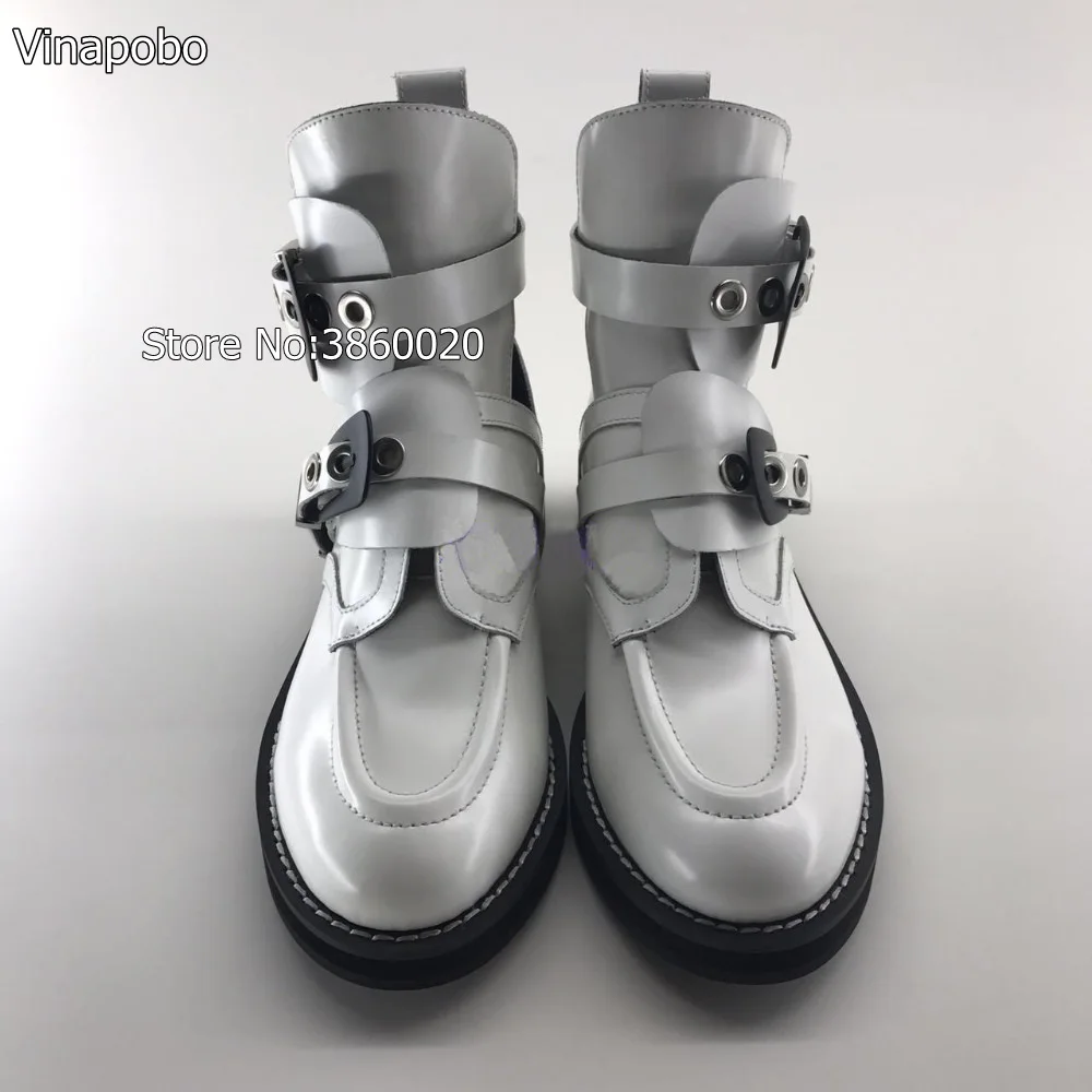 2Beertola-Luxury-Shoes-Women-White-Platform-Genuine-Leather-Ankle-Motorcycle-Boots-Riding-Cutout-Buckle-Casual-Shoes