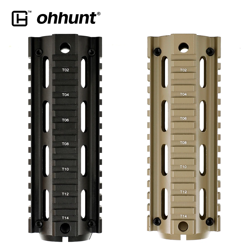 Ohhunt 3,9" 6,75" Carbine Длина 2 шт. падение в Quad рельсовая система обработки черный Тан охотничьи Тактические AR-15 M16 винтовки Drop-In