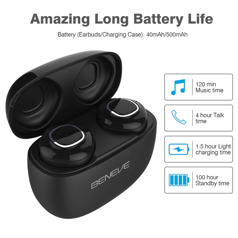 Wireless Bluetooth Earphone Mini Bluetooth Earbud Earpiece Invisible Single Wireless Headset with Mic for Samsung iPhone