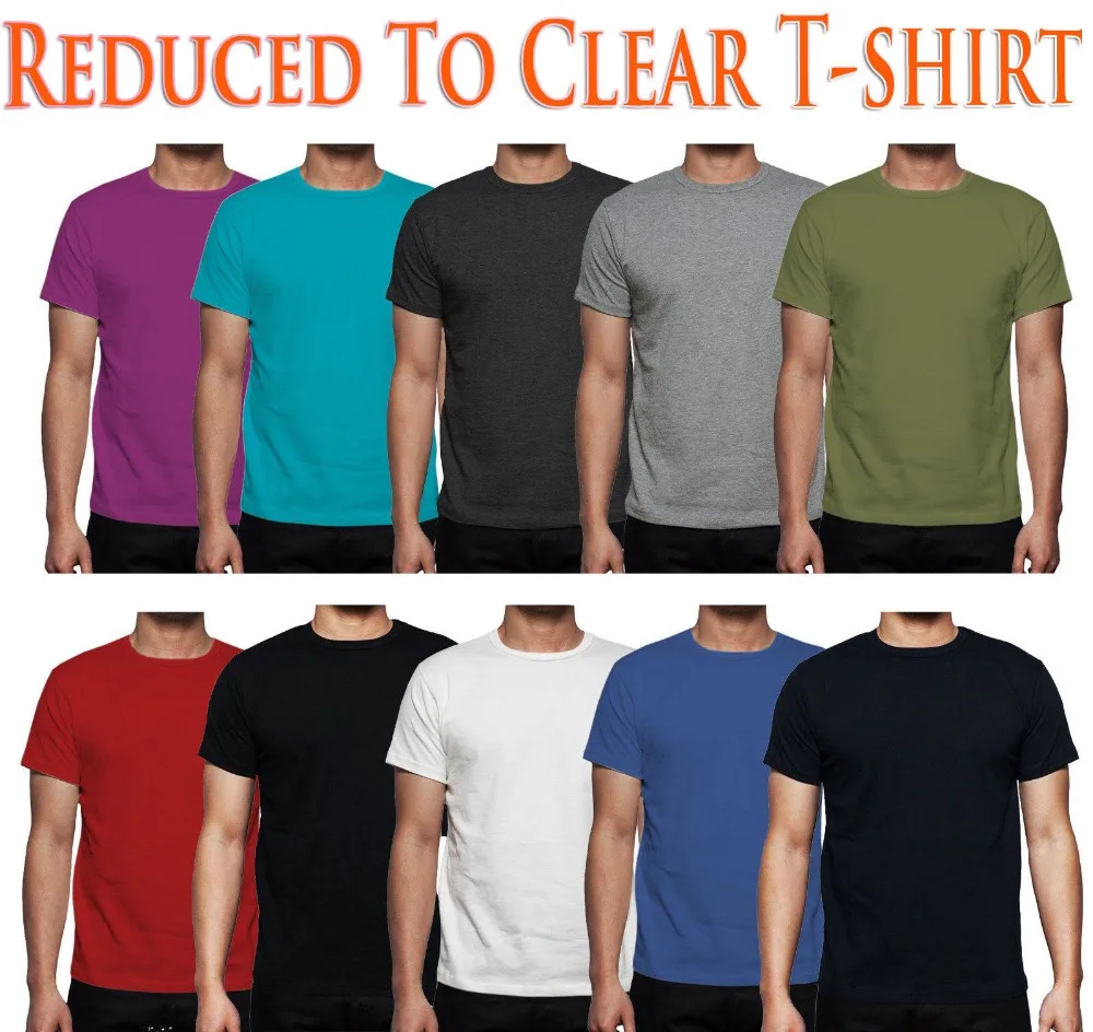 

100% Cotton Blank Basic Cotton T shirt Men casual tee USA Size S-3XL