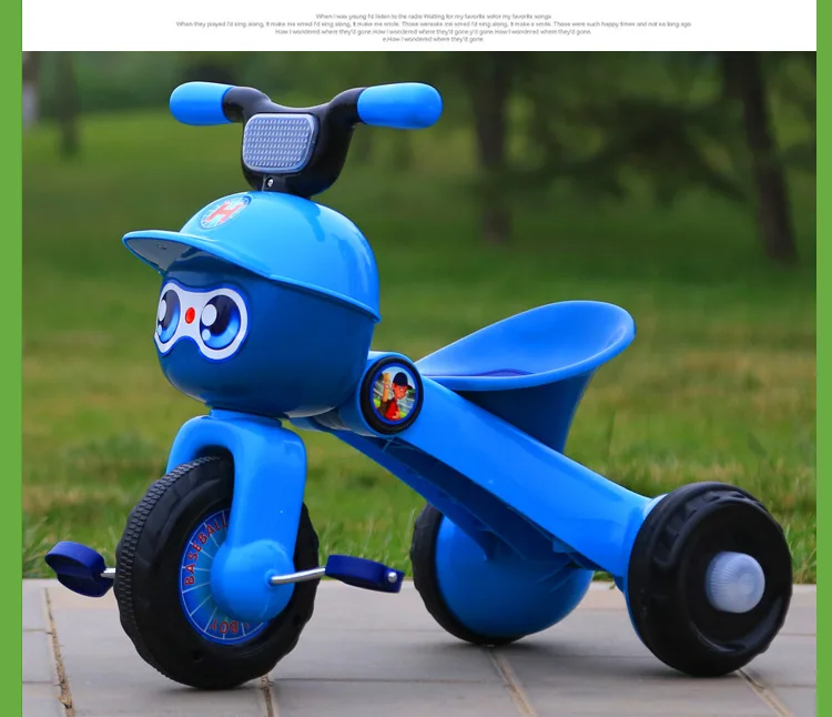 Мультяшный детский трехколесный велосипед, детский велосипед, игрушечная тележка, складные музыкальные огни, ходунки для малышей, игрушечный автомобиль, От 1 до 6 лет