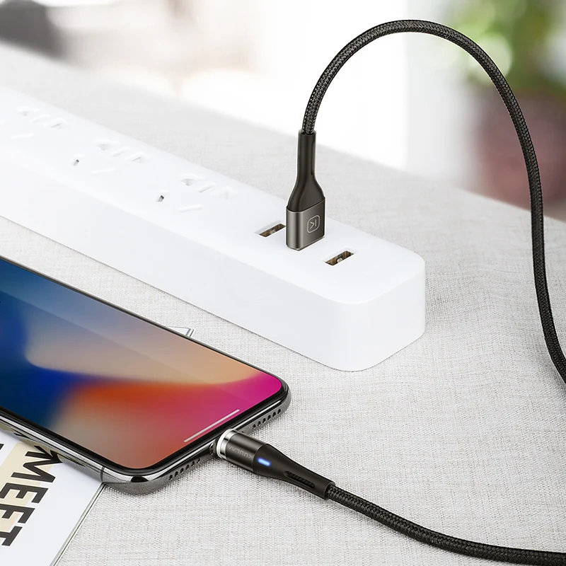 KUULAA Магнитный кабель Micro USB C 3A быстрый зарядный Адаптер для iPhone Samsung XiaoMi Зарядное устройство Магнитная Быстрая зарядка USB Type-C шнур