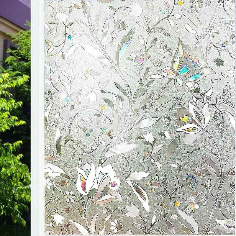 

Funlife 30x200cm Vinyl Decorative Privacy Window Film 3D No Glue Static Cling Glass Film Anti-UV Window Sticker for Home Office