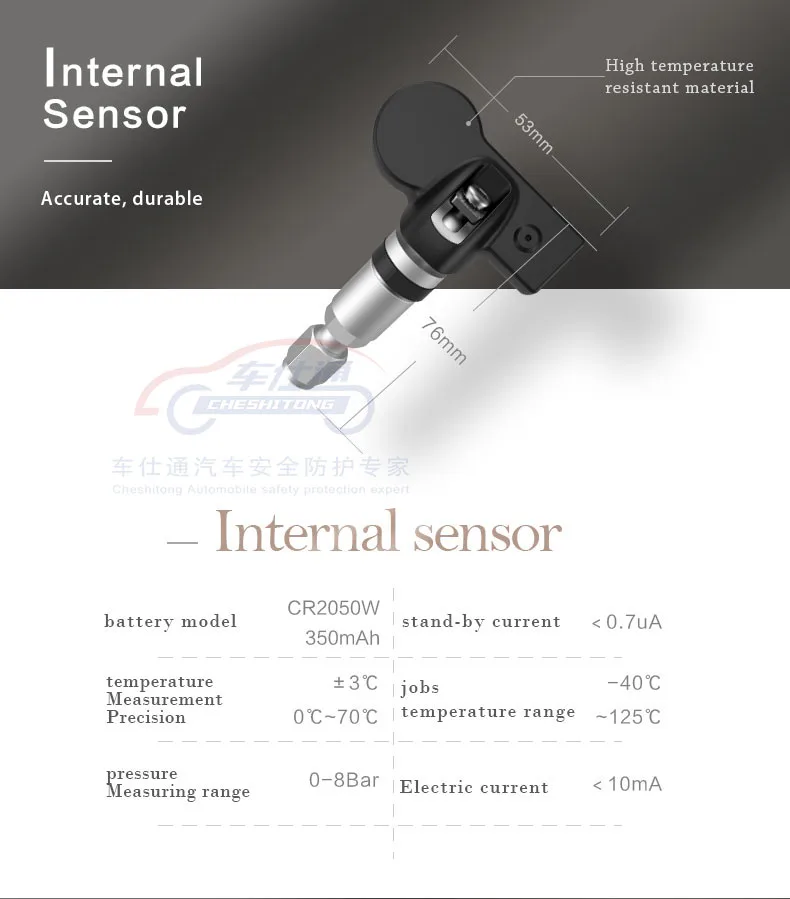 1 шт. TPMS Датчик USB Android TPMS монитор давления в шинах внутренний датчик или внешний датчик только датчики
