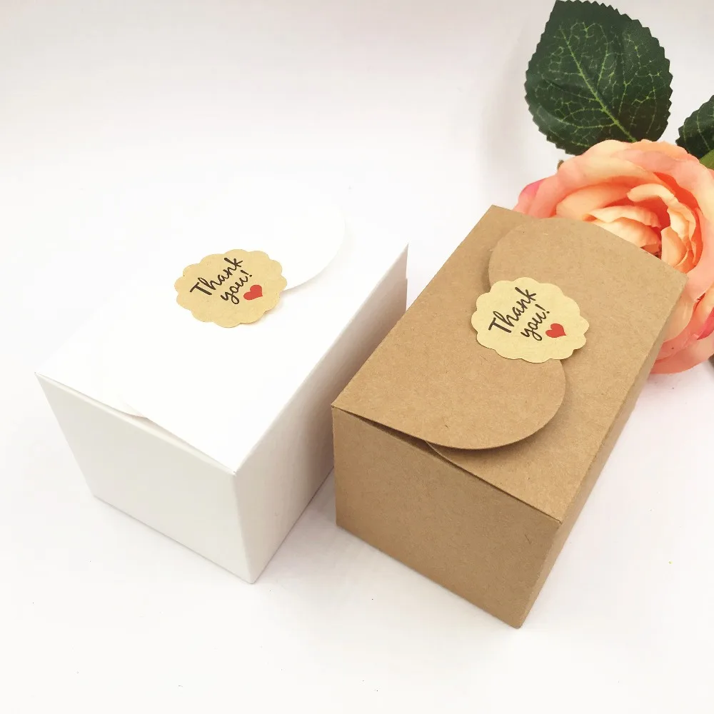 

50Pcs/Lot 9*6*6cm Hot European-Style Wedding Party Candy Boxes Retro Kraft Paper DIY Cookies Boxes Packaging Dessert Boxes Suppl